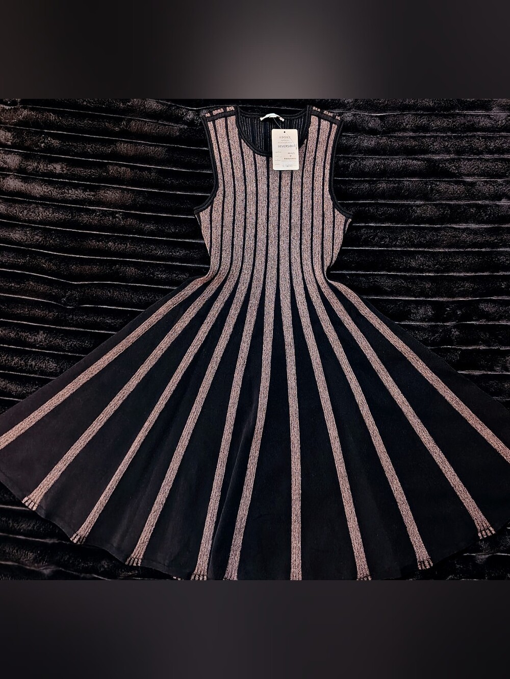 NWT Medium Sleeveless Jacquard-Knit Mini Dress